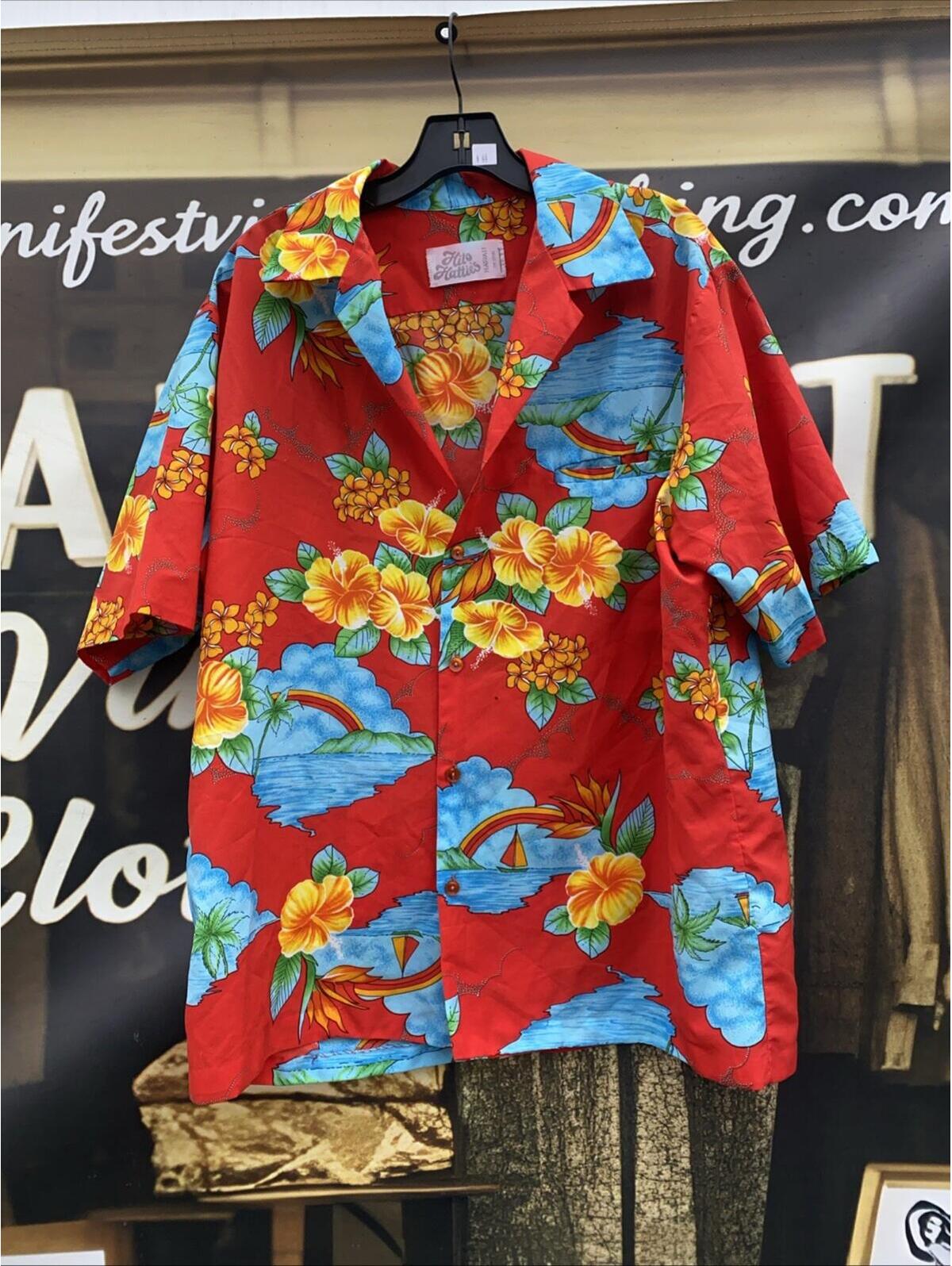 Super Vintage Hilo Hatties Made In Hawaii Floral Sailing Retro Island T Shirt L